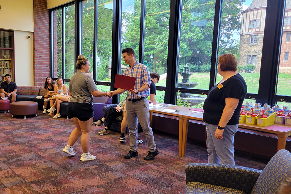 Students participate in the Summer Academy closing ceremony