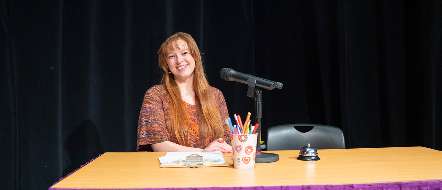 Emily Vohs, a student at Seton Hill University in the Visual and Performing Arts department.