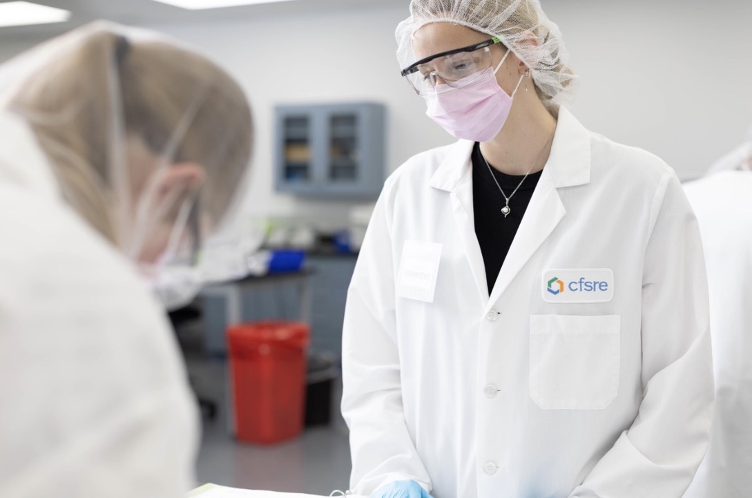 maddie stout in a forensic science lab