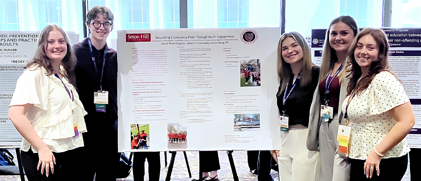 Emily Vohs, a student at Seton Hill University in the Visual and Performing Arts department.
