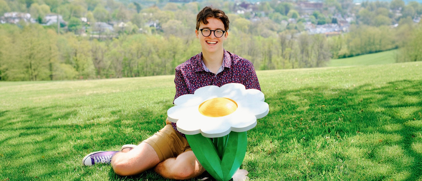 Student with table.