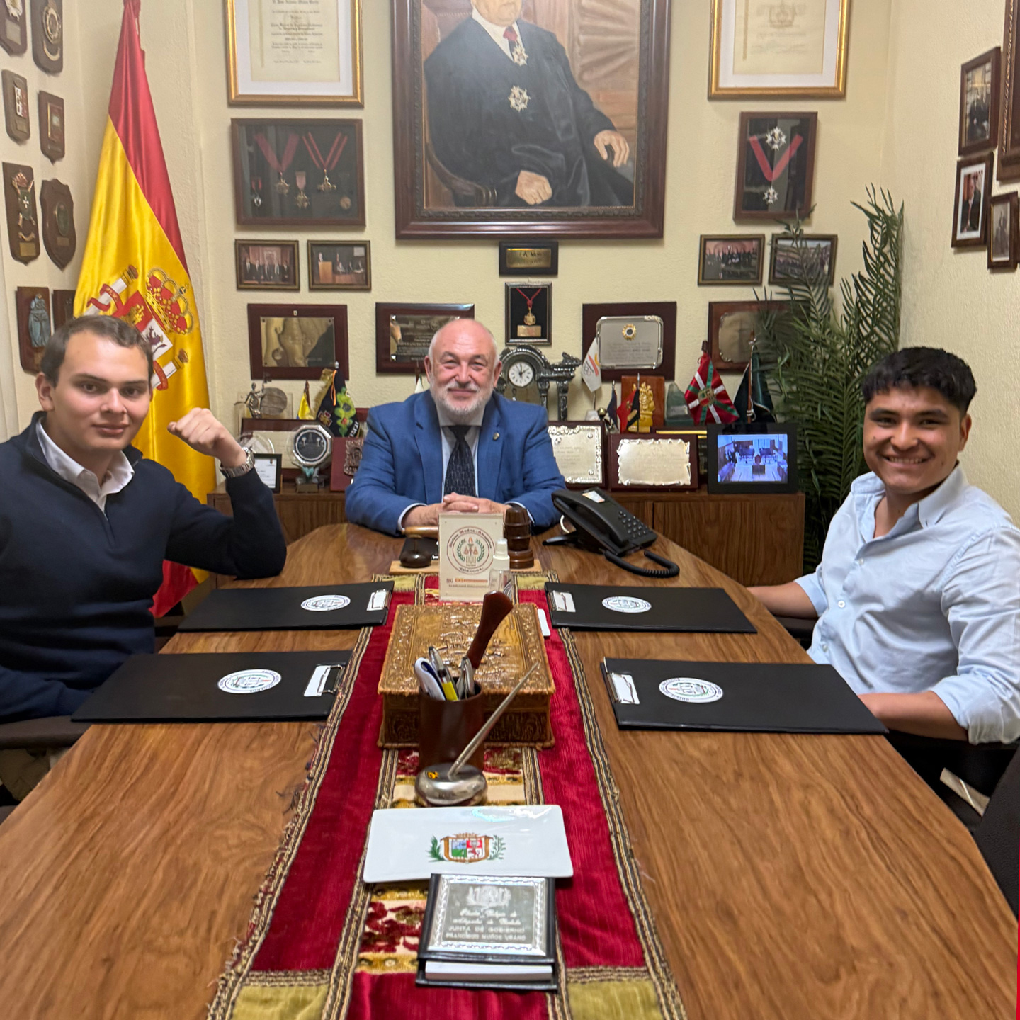 Alessandro Sanchez with government officals.