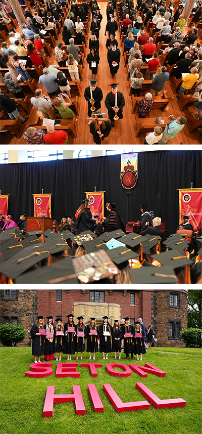 Collage of graduation images